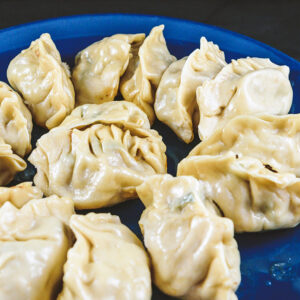 Gyoza oder Jiaozi, japanische Teigtaschen von hauptsacheesschmeckt