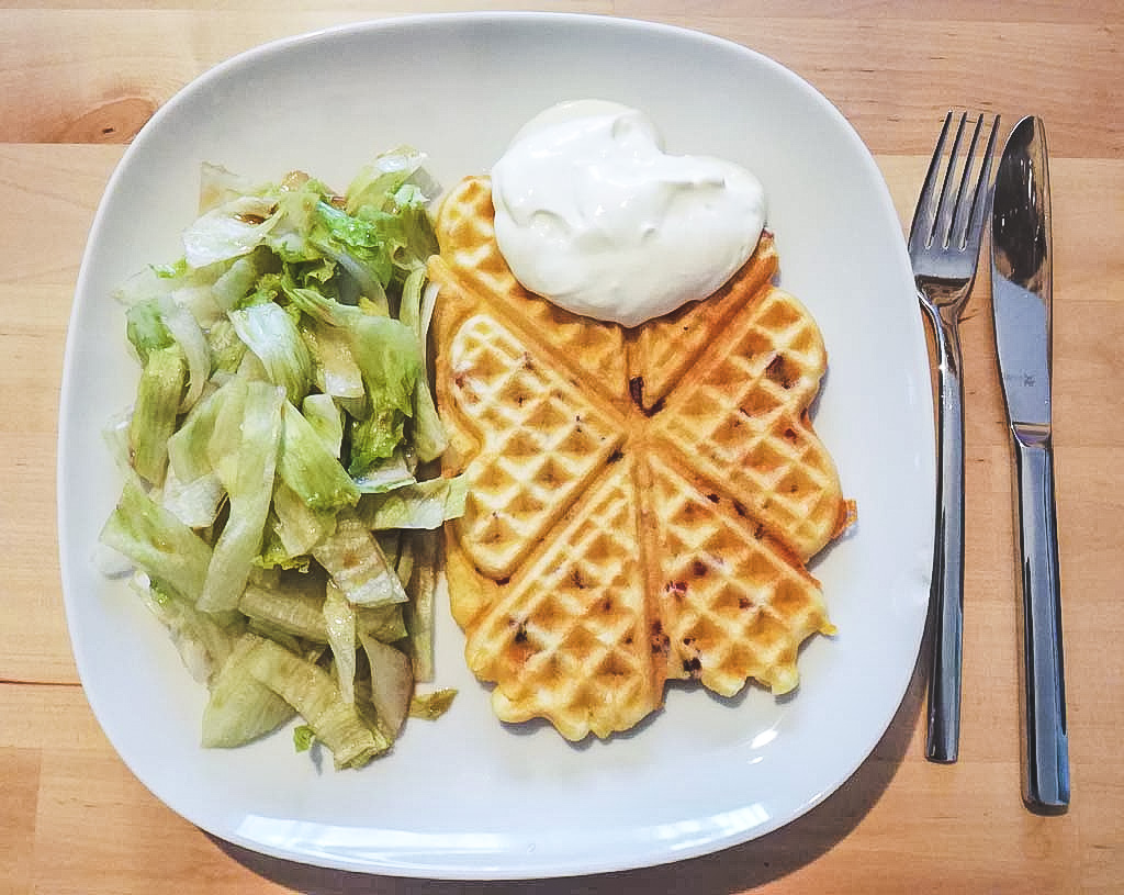 Rezept für pikante Waffeln von hauptsacheesschmeckt